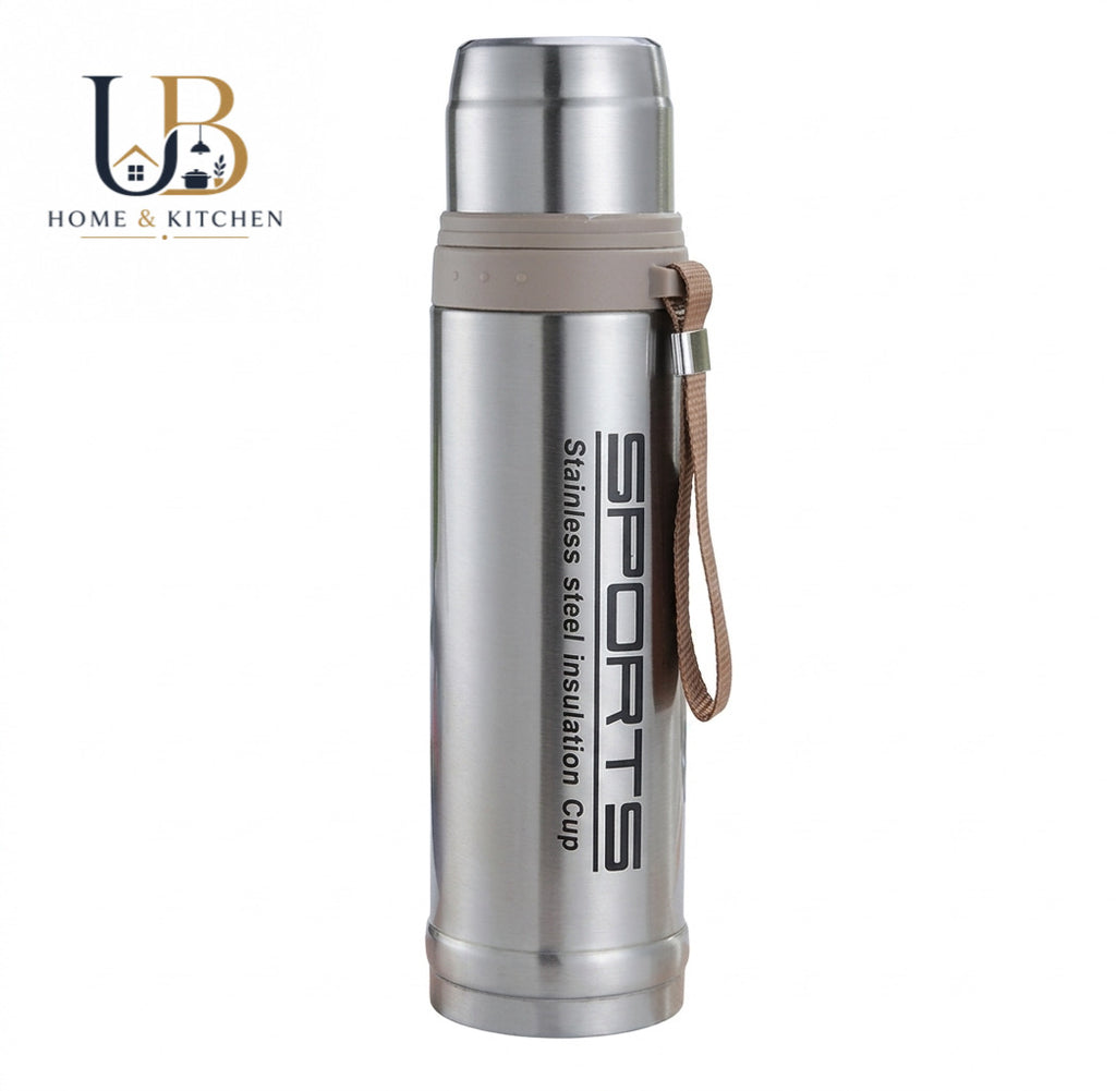Premium Stainless Steel Vacuum Flask – Sports Thermos Bottle (Hot & Cold) | UB Home & Kitchen