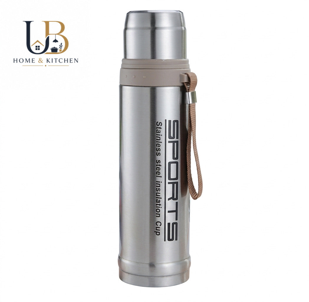 Premium Stainless Steel Vacuum Flask – Sports Thermos Bottle (Hot & Cold) | UB Home & Kitchen