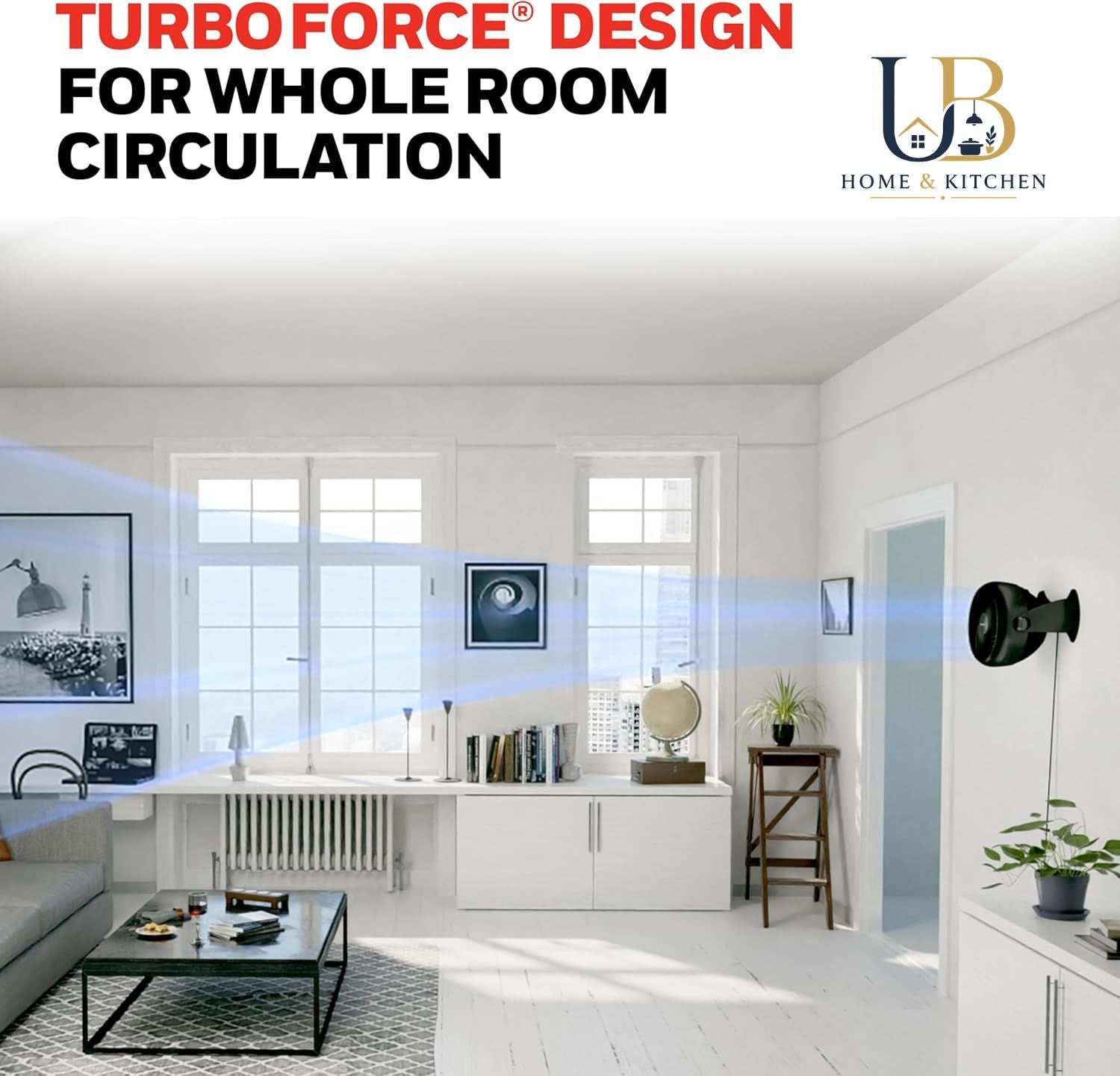 UB Turbo Air Circulator Fan – Powerful 360° Cooling | Home & Office Use