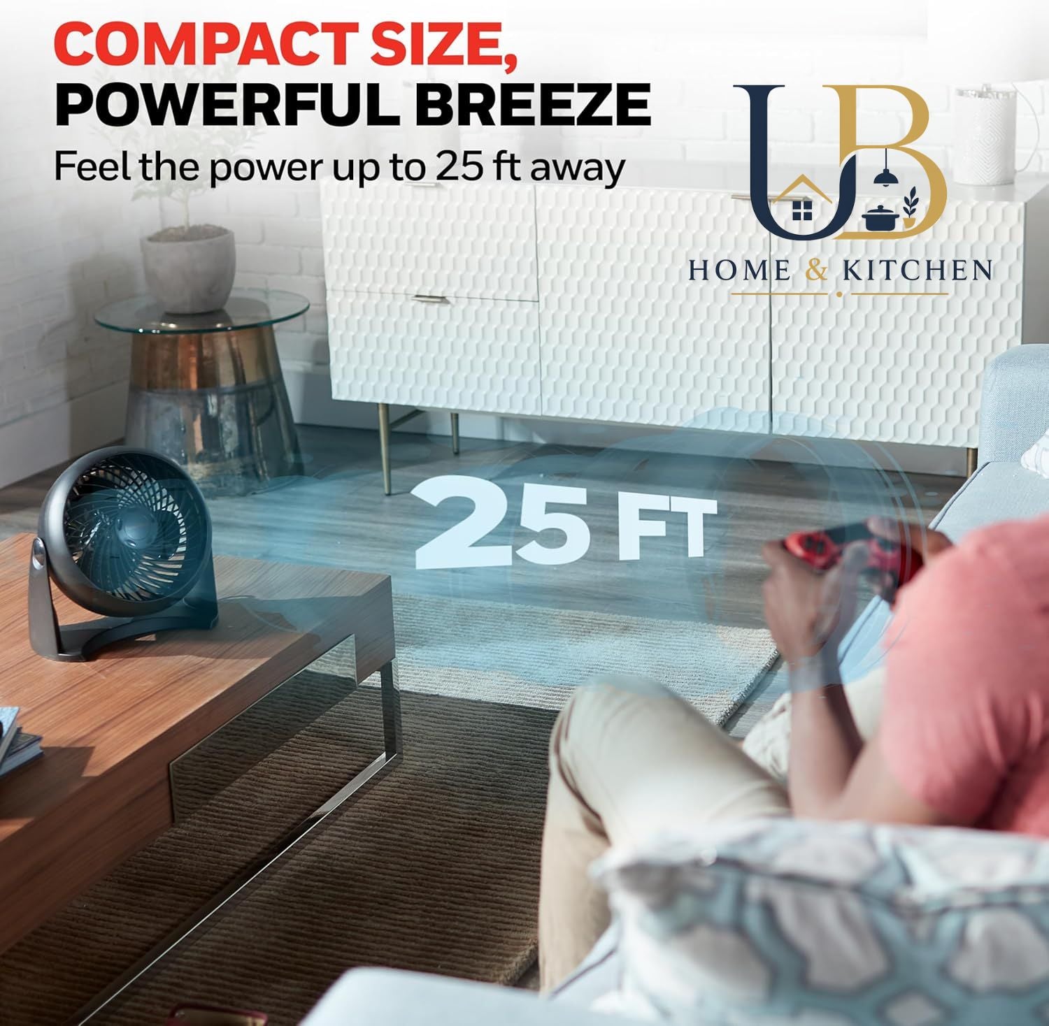 UB Turbo Air Circulator Fan – Powerful 360° Cooling | Home & Office Use
